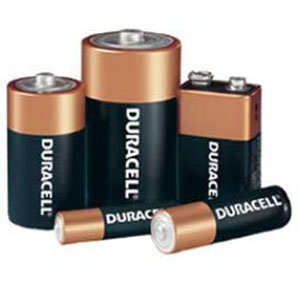 Mixed Duracell batteries