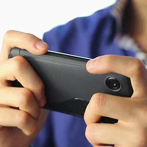 Playing-games-on-a-smartphone