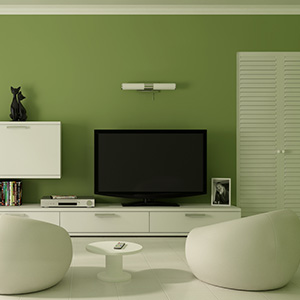 Green-paint-color-modern-living-room